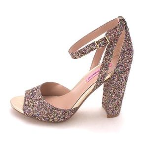 Betsey Johnson Rainbow Sandal Chunky Heel